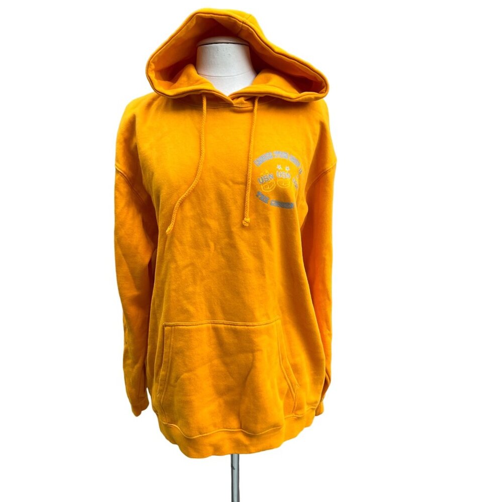 US Navy CSG-12 Group Specien‎ Hoodie With Goat Carrier Graphics Yellow Medium
